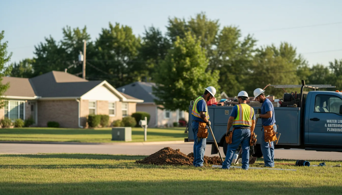 Residential water line and bathroom plumbing service in Harleigh, PA